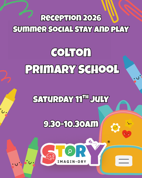 Reception Starters 2026 Summer Social Stay and Play - Colton Primary School